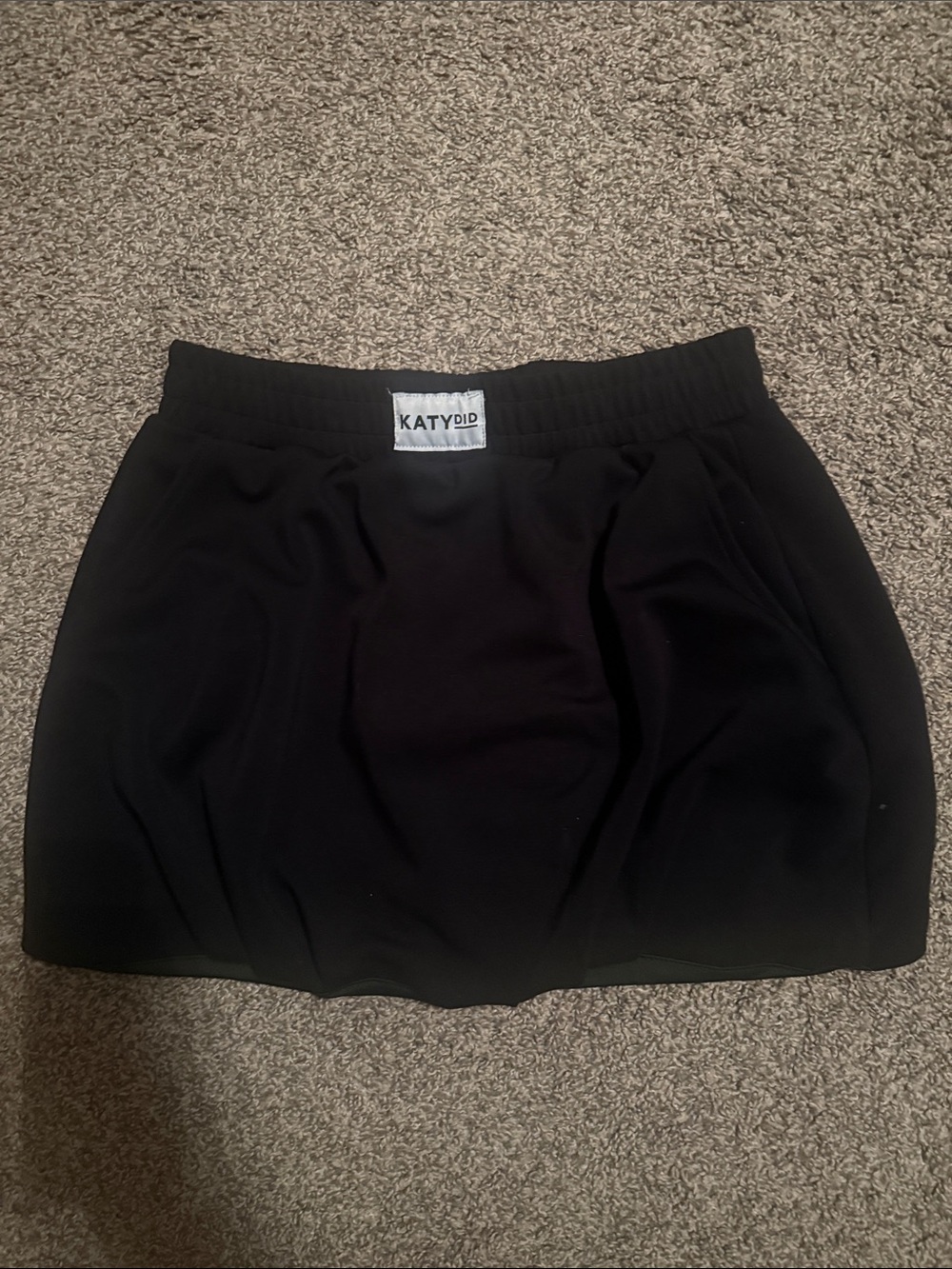 Katydid Black Women's Mini Skirt with Elastic Waist